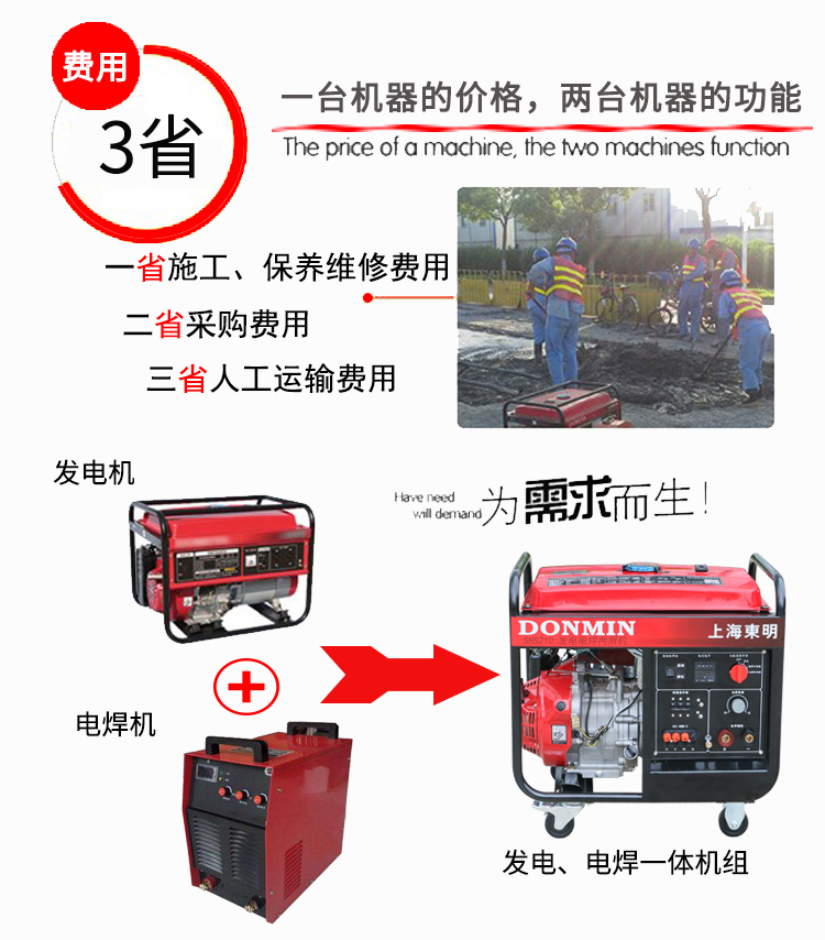 三相5KW汽油發(fā)電電焊一體機輔圖